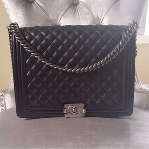 Designer quilted handbag C Boy Bag, Large